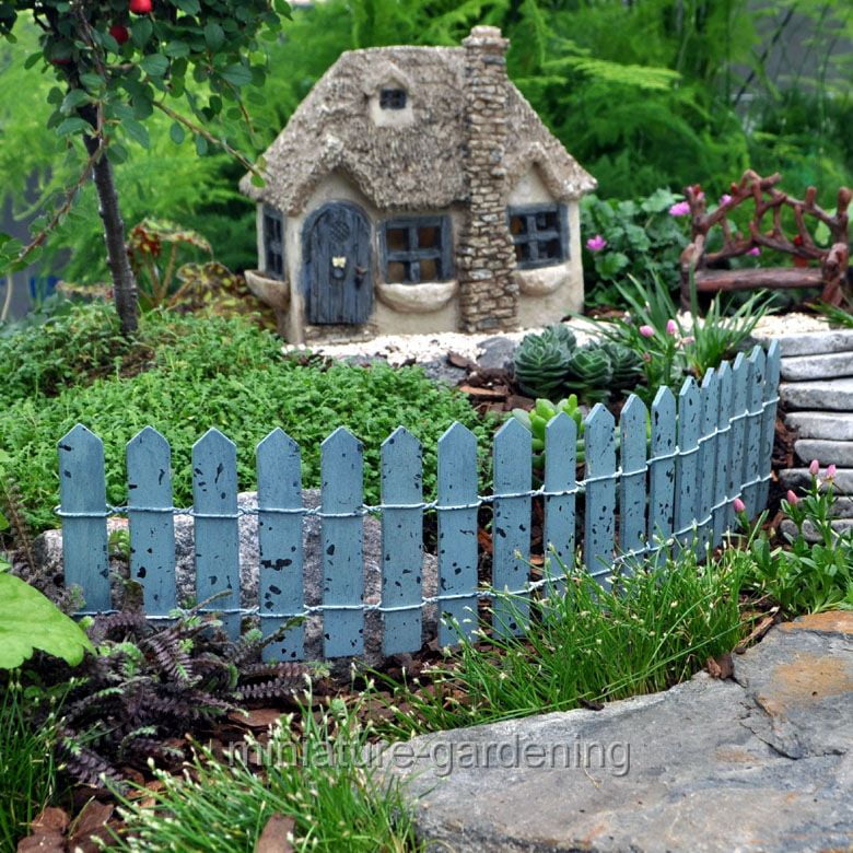 Miniature Colorful Picket Fence, Color Options for Miniature Garden, Fairy Garden